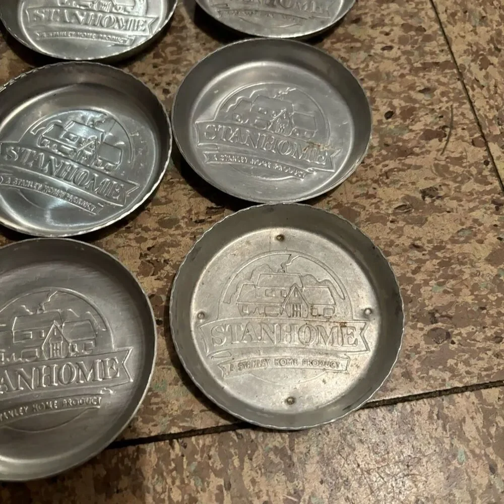 9 Vintage Stanley Home Products STANHOME Aluminum Drink Coasters - Picture 7 of 12